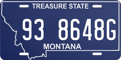 MT license plate 938648G