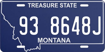 MT license plate 938648J