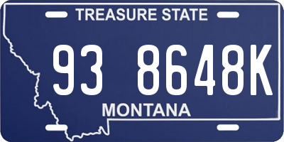 MT license plate 938648K