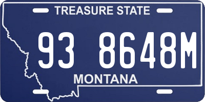 MT license plate 938648M