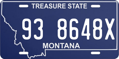 MT license plate 938648X