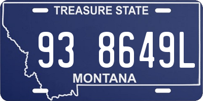 MT license plate 938649L