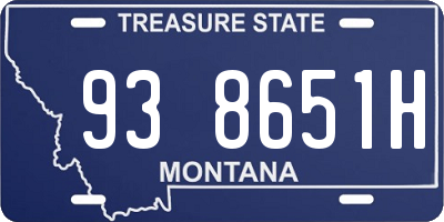 MT license plate 938651H