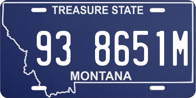 MT license plate 938651M