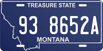 MT license plate 938652A