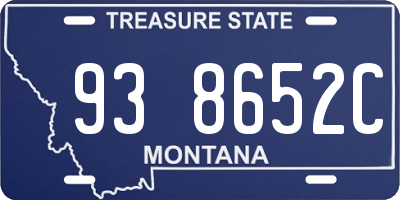 MT license plate 938652C