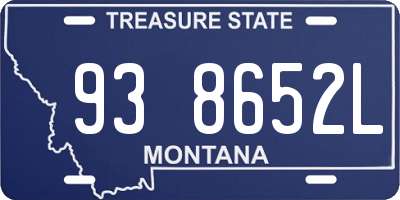 MT license plate 938652L