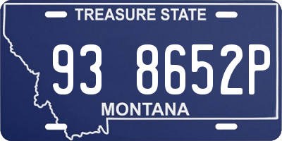 MT license plate 938652P