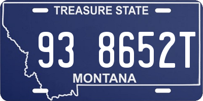 MT license plate 938652T