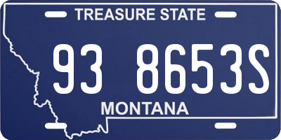 MT license plate 938653S