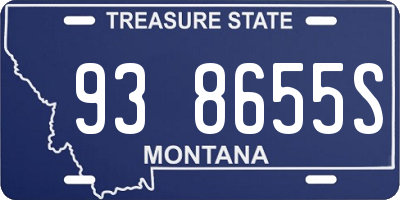 MT license plate 938655S