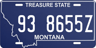 MT license plate 938655Z