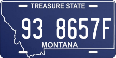 MT license plate 938657F