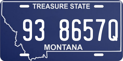 MT license plate 938657Q