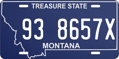 MT license plate 938657X