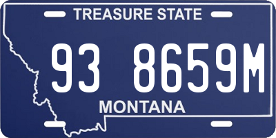 MT license plate 938659M