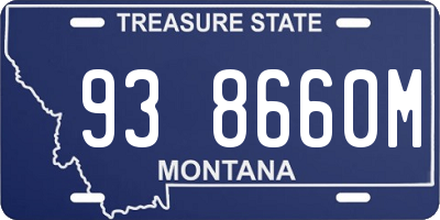 MT license plate 938660M