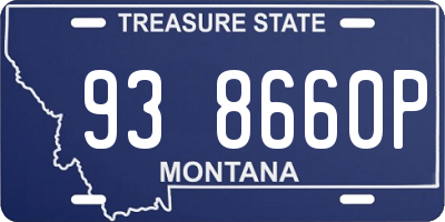 MT license plate 938660P