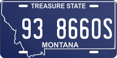 MT license plate 938660S