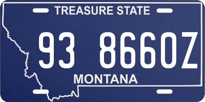 MT license plate 938660Z