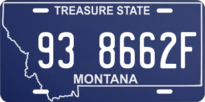 MT license plate 938662F