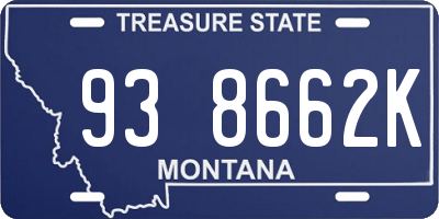 MT license plate 938662K