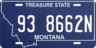 MT license plate 938662N