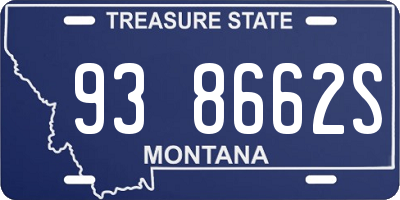 MT license plate 938662S