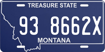 MT license plate 938662X