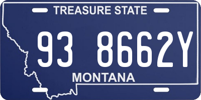 MT license plate 938662Y