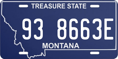 MT license plate 938663E