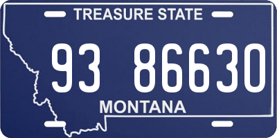 MT license plate 938663O
