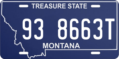 MT license plate 938663T