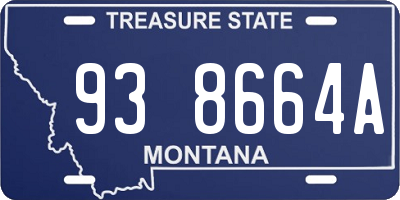 MT license plate 938664A