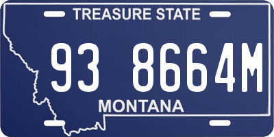 MT license plate 938664M