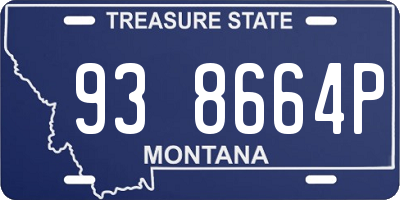 MT license plate 938664P