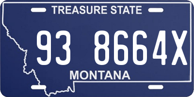MT license plate 938664X