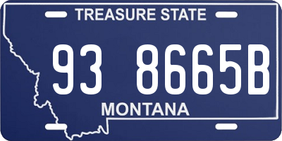 MT license plate 938665B