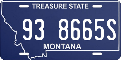 MT license plate 938665S