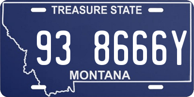 MT license plate 938666Y