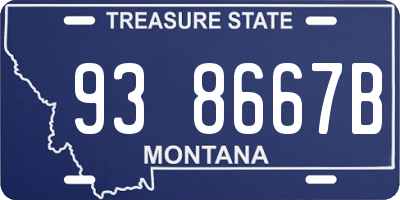 MT license plate 938667B