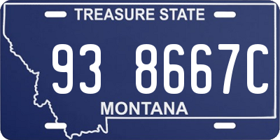 MT license plate 938667C