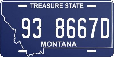 MT license plate 938667D