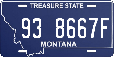 MT license plate 938667F