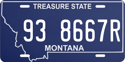 MT license plate 938667R