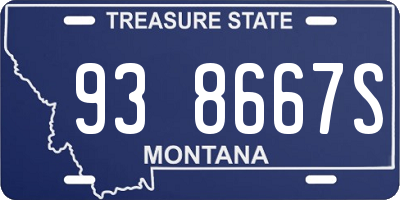 MT license plate 938667S