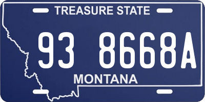MT license plate 938668A