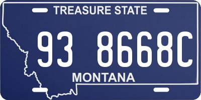 MT license plate 938668C