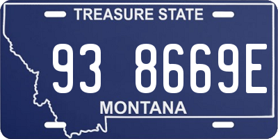 MT license plate 938669E