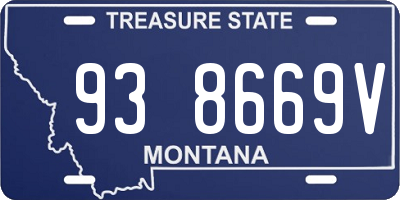 MT license plate 938669V